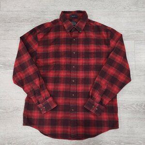 Pendleton Men's Mason Plaid Cotton Flannel Long Sleeve Shirt Size L